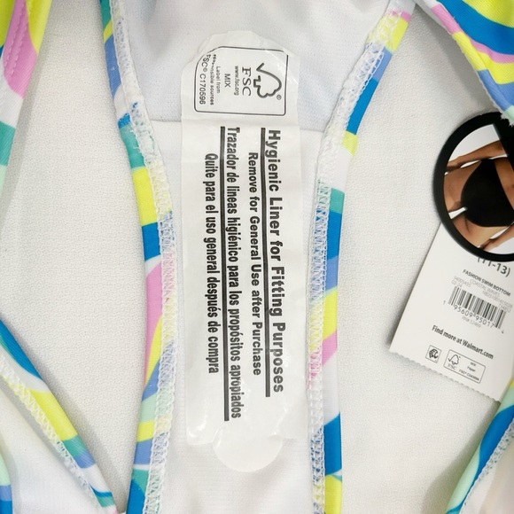 No Boundaries NOBO Multicolor Swirl Bikini Set Juniors Size 11-13 - Picture 10 of 16